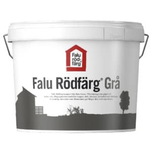 En burk Falu Rödfärg Original Grå.