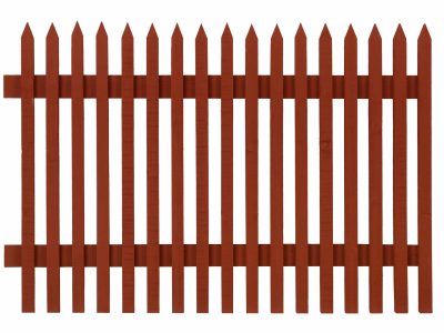 Färdigmålade staketsektioner från Falu Rödfärg.