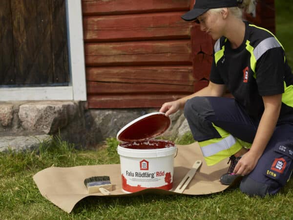 Före målning - Falu Rödfärg